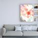 Ebern Designs White Flower Abstract 2 by Sheila Golden - Wrapped Canvas Painting Print Canvas in Brown/Gray/Pink | 24 H x 18 W x 2 D in | Wayfair