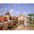 p4911 A1 Canvas Sisley Alfred The Bridge in Moret - Art - Print Reproduction Wall Decoration Gift