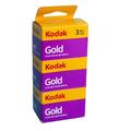 3 x Kodak Gold 200 ISO 36 Exposures, 35-mm Reel Photo Films Colour.