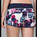 Lululemon Athletica Shorts | Lululemon Speed Ups Floral Inkwell , 2.5”, Size 2 | Color: Blue/Red | Size: 2