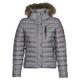 Superdry Tweed Fuji Jacket Coats Women Grey - XS - Duffel Coats Outerwear