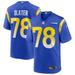 Men's Nike Jackie Slater Royal Los Angeles Rams Game Retired Player Jersey