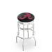 Holland Bar Stool NCAA Bar & Counter Stool Plastic/Acrylic/Leather/Metal/Faux leather in Gray | 30 H x 18 W x 18 D in | Wayfair L7C3C30AL-A