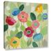 Red Barrel Studio® 'Fairy Tale Flowers IV' - Painting Print Canvas in Green/Pink | 18 H x 18 W x 2 D in | Wayfair 67985BC4632A4907B0B9E22BCCBF9366