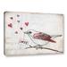 Red Barrel Studio® 'Love Birds II Love' - Painting Print Metal in Gray/Red | 32 H x 48 W x 2 D in | Wayfair 2EAE3A6F79214903B3F10423064611AF