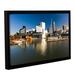 Ebern Designs Cleveland Skyline 5 by Cody York - Photograph Print on Canvas in Black/Blue/Brown | 12 H x 18 W x 2 D in | Wayfair