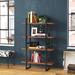 Steelside™ Asher 56.7" H x 35.4" W Etagere Bookcase in Black/Brown | 56.7 H x 35.4 W x 12.5 D in | Wayfair 6F16F3AC66D84930BD3E93E32B944913