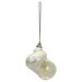 The Holiday Aisle® Pearled Turbo Brass Cap Hanging Figurine Ornament Fabric in White | 2.5 H x 2.5 W x 2.5 D in | Wayfair