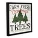 The Holiday Aisle® Farm Fresh Christmas Trees by Jennifer Pugh - Print Canvas, Wood in Green/Red | 14 H x 14 W x 2 D in | Wayfair