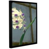 World Menagerie Orchid in Window by Linda Parker - Painting Print on Canvas Canvas, Glass in Brown/Gray/Green | 18 H x 14 W x 2 D in | Wayfair