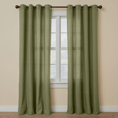 Wide Width Poly Cotton Canvas Grommet Panel by BrylaneHome in Sage (Size 48