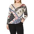 Desigual Women's JERS_Bergen Pullover Sweater, Multi-Coloured, M