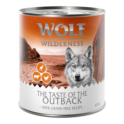 6 x 800g The Taste Of The Outback Wolf of Wilderness Hundefutter nass