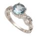 Must Be Love,'Blue Topaz and Quartz Sterling Silver Ring'