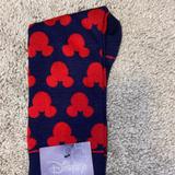 Disney Accessories | Disney: Micky Mouse Silhouette Socks | Color: Blue/Red | Size: Os