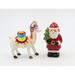 Cosmos Gifts Llama & Santa Salt & Pepper Shaker Set Dolomite/Ceramic in Red/White | 4 H x 1.5 W in | Wayfair 10953