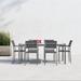 Wade Logan® Aynura Rectangular 6 - Person 71" Long Aluminum Outdoor Dining Set Plastic/Metal in Gray | Wayfair 10C1970C107C4FBD987D4C8B4DE2DC20