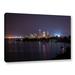 Ebern Designs Cleveland Skyline 12 by Cody York - Photograph Print on Canvas in Black/Blue | 8 H x 12 W x 2 D in | Wayfair