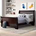 Lark Manor™ Aaleiyah Low Profile Sleigh Bed Metal in Brown | 50 H x 56.25 W x 83.5 D in | Wayfair CDB2A53724B141D294DD4B68547BB06F