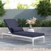 Perspective Cushion Outdoor Patio Chaise Lounge Chair by Modway Metal in White | 41.5 H x 26.5 W x 80.5 D in | Wayfair EEI-3301-WHI-NAV