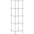 vidaXL 5-Tier Shelf Transparent 40x40x130 cm Tempered Glass