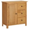 vidaXL Cupboard 70x35x75 cm Solid Oak Wood