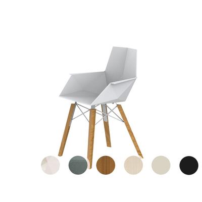 Vondom »FAZ Wood« Armlehnstuhl Basic Matt / White / Eschenholz hell Image