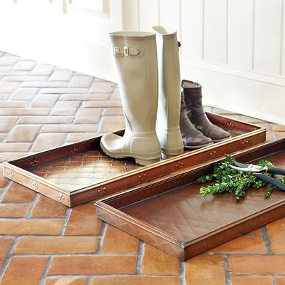 Boot Tray - Fleur de Lis Brass - Ballard Designs