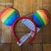 Disney Accessories | Nwt Disney Rainbow Mickey Ears Kids One Size | Color: Blue/Red | Size: One Size