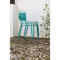 iSiMAR Mallorca Stacking Patio Dining Side Chair, Polyester in Green | 33.1 H x 16.9 W x 19.7 D in | Wayfair 9135_PG