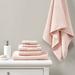 Brayden Studio® Amour Spa Waffle Cotton Jacquard Antimicrobial Bath Towel 6 Piece Set 100% Cotton in Pink/White | 28 W in | Wayfair