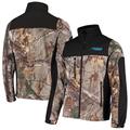 Men's Dunbrooke Realtree Camo/Black Carolina Panthers Circle Hunter Softshell Full-Zip Jacket