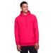 Team 365 TT96 Adult Zone HydroSport Heavyweight Pullover Hooded Sweatshirt in Sport Red size Medium | Cotton Polyester