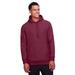 Team 365 TT96 Adult Zone HydroSport Heavyweight Pullover Hooded Sweatshirt in Sport Dark Maroon size 2XL | Cotton Polyester