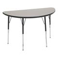 Norwood Commercial Furniture Adjustable Height Half-Circle Activity Table Laminate/Metal | 30 H in | Wayfair NOR-RCEHRDC-GBK