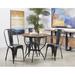 Loon Peak® Pattie Dining Table Wood/Metal in Black/Brown/Gray | 30 H x 36 W x 36 D in | Wayfair 4C7D65400B5A405E89BB2EE840C7B6DE