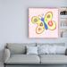 August Grove® Silhouette on Pink Gingham II by Nancy Slocum - Wrapped Canvas Painting Print Canvas in Pink/Yellow | 18 H x 18 W x 2 D in | Wayfair