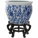 World Menagerie Morawa Traditional Porcelain Table Vase Ceramic in Blue/White | 16.5 H x 20.5 W x 20.5 D in | Wayfair