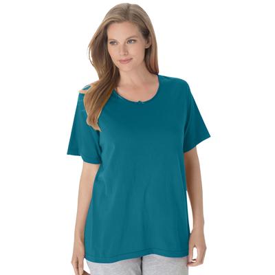 Plus Size Women's Sleep Tee by Dreams & Co. in Deep Teal (Size 1X) Pajama Top