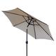 Woodside Large 2.7m Garden Parasol Umbrella with Winding Crank & Tilt Sand