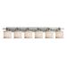 Hokku Designs Durhamville 6 - Light Dimmable Brushed Nickel Vanity Light in Brown/Gray/White | 10.25 H x 59 W x 5.75 D in | Wayfair