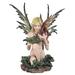 Trinx Lake Fairy w/ Dragon Baby Figurine Resin in Gray/Green | 14 H x 6 W x 4 D in | Wayfair 8F8A5B62DA854BC29CA3DEAF19BA6041