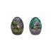 Trinx 2 Piece Baby Dragons in Egg w/ LED Light Figurine Set Resin in Green/Indigo | 4.5 H x 2.5 W x 2.5 D in | Wayfair