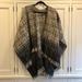 Anthropologie Sweaters | Cozy Anthropologie Poncho Sweater | Color: Black/Gray | Size: One Size Fits All