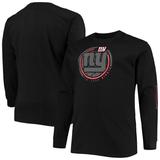 Men's Fanatics Branded Black New York Giants Big & Tall Color Pop Long Sleeve T-Shirt