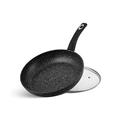 Frying Pan with Lids Non Stick 30 cm 28 cm Gas Electric Ceramic Induction Frying Pan Marble Granite Fry Pan Non Stick with Lid (30 cm)