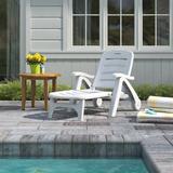Latitude Run® Elisa Reclining Chaise Lounge Plastic in White | 40.5 H x 22 W x 54 D in | Outdoor Furniture | Wayfair