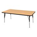 Norwood Commercial Furniture Adjustable Height Rectangular Activity Table Laminate/Metal | 30 H in | Wayfair NOR-RCE2460C-OKBK