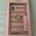 Kate Spade Accessories | Kate Spade Striped Case & Ring Stand Iphone Xs/S | Color: Gold/Pink | Size: For Iphone Xs/X Only