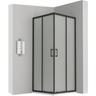 LANABLACK Cabine douche H 185 cm porte coulissante opaque 70x90 cm